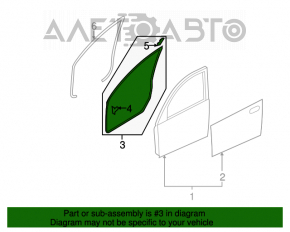 Garnitură ușă față stânga Mazda3 MPS 09-13