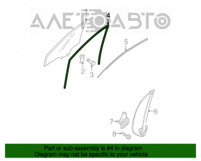 Garnitură de geam față stânga Mazda3 MPS 09-13