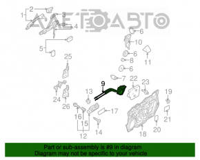 Blocare ușă față dreapta Mazda3 MPS 09-13