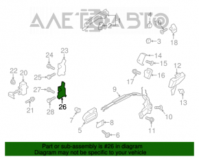 Buclele ușii din față dreapta superioară Mazda3 03-08