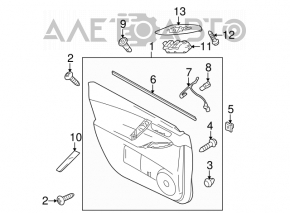 Capacul ușii, cartela frontală stânga Mazda3 MPS 09-13