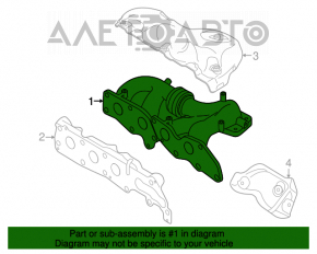 Colector de evacuare sub turbina pentru Mazda 3 MPS 09-13