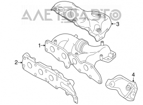 Colector de evacuare sub turbina pentru Mazda 3 MPS 09-13