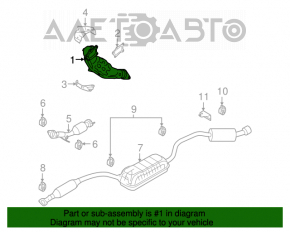 Tubul de admisie cu catalizator pentru Mazda 3 MPS '09-'13