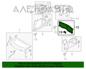 Capacul portbagajului Mazda3 MPS 09-13