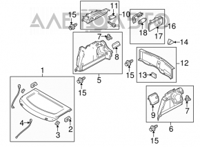 Capacul portbagajului Mazda3 MPS 09-13