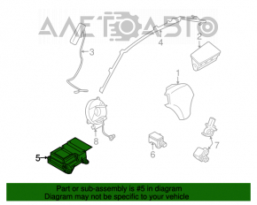 Modulul computerizat al airbag-urilor SRS pentru pernele de siguranță Mazda3 MPS 09-13