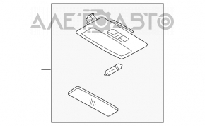 Plafonul de iluminare pentru pasagerii Mazda3 MPS 09-13.