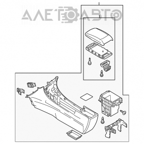 Consola centrală cu cotieră și suporturi pentru pahare Mazda3 MPS 09-13