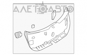 Обшивка крышки багажника низ Mazda3 MPS 09-13