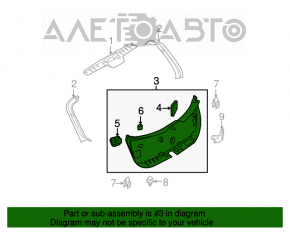 Обшивка крышки багажника низ Mazda3 MPS 09-13