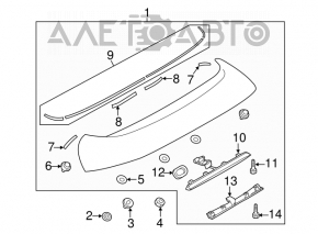 Спойлер двери багажника Mazda3 MPS 09-13