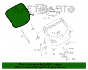 Garnitura capacului portbagajului Mazda3 MPS 09-13