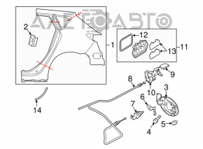 Четверть крыло задняя левая Mazda3 MPS 09-13