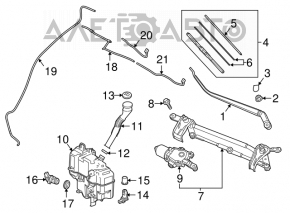 Motorul de spălare a parbrizului Mazda3 MPS 09-13 nou OEM original