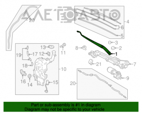 Frânghie stânga a ștergătorului Mazda3 MPS 09-13