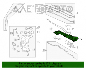 Trapezul de curățare a parbrizului pentru Mazda3 MPS 09-13