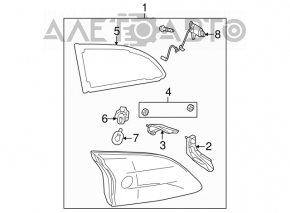 Lampa interioară pentru capacul portbagajului dreapta Mazda3 MPS 09-13 pentru polizare