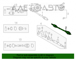 Ax cu roți față stânga Mazda3 MPS 09-13