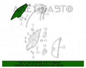 Geamul ușii din spate stânga Mazda CX-7 06-09, tonifiat, zgârieturi.