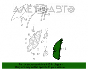 Mecanismul geamului electric din spate, stânga, Mazda CX-7 06-09