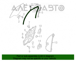 Garnitură de geam spate stânga Mazda CX-7 06-09