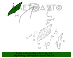 Geamul ușii din față dreapta Mazda CX-7 06-09