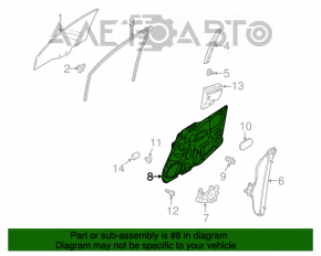 Inserție plastică în ușa din față dreapta Mazda CX-7 06-09