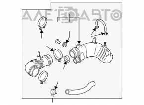 Conducta de aer de la filtru Mazda CX-7 06-09, prima, din plastic, fără 1 fixare.