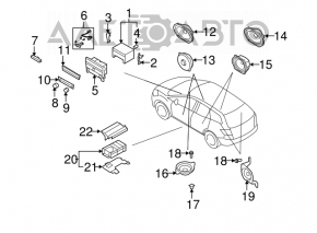 Magnetofon, CD-changer, Radio, Panoul Mazda CX-7 06-09 zgâriat