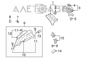 Capacul arcului drept Mazda CX-7 06-09