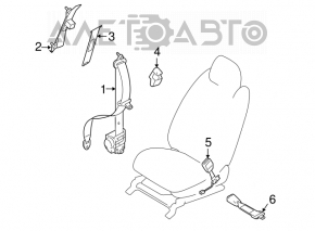 Пассажирский ремень безопасности Mazda CX-7 06-09