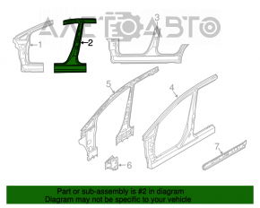 Bara caroserie centrală stânga Mazda CX-7 06-09