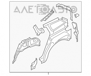 Aripa spate dreapta Mazda CX-7 06-09.