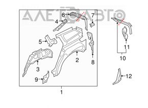 Aripa spate stânga Mazda CX-7 06-09.