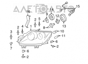 Фара передняя левая Mazda CX-7 06-09 в сборе Ксенон