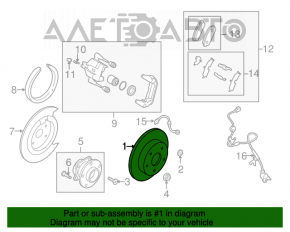 Placuta de frana spate dreapta Mazda CX-7 06-09 300/18mm ruginită