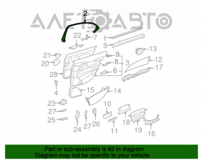 Cadru ușă interioară spate stânga Mercedes W211