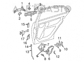 Balama usi jos spate dreapta Mercedes W211 nou original OEM