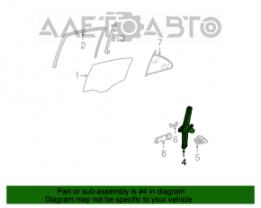 Geam electric cu motor spate stânga Mercedes W211