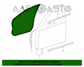 Garnitură de etanșare a ușii din fața dreapta pentru Mercedes W211