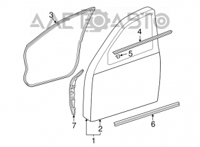 Capac usa inferioara fata dreapta cu crom pentru Mercedes W211