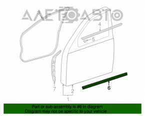 Capac usa inferioara fata dreapta cu crom pentru Mercedes W211