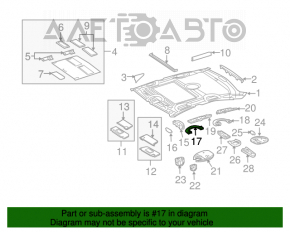 Manerul plafonului din față al Mercedes W211 bej