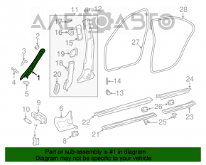 Capacul amortizorului frontal stânga Mercedes W211 gri.