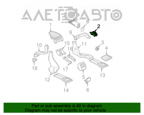 Teava de aer stanga pentru Mercedes W211, neagra.