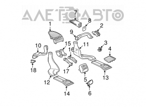 Teava de aer stanga pentru Mercedes W211, neagra.