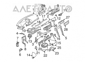 Scrumieră buzunar pentru bord lemn Mercedes W211 nou original OEM