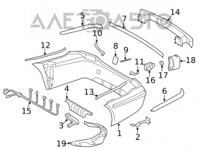 Amplificatorul de bara spate pentru Mercedes W211 fără colți.