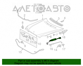 Amortizorul capotei Mercedes W211